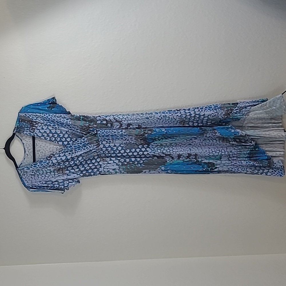 Lascana Blue Patterned Women's Dress Size 6 - Picture 2 of 12